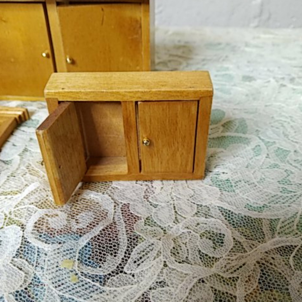 Vintage Doll House Wood Furniture Large set 12 Pc - Picture 15 of 16